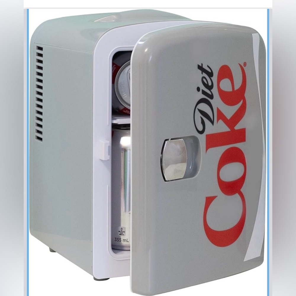 Coca-Cola Diet Coke DC04 4 Liter/4.2 Quarts 6 Can Portable Mini Cooler/Fridge